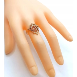 Złoty pierścionek ażurowy Lotos Pr.583 W:3,12gr R.17