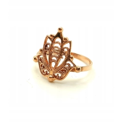 Złoty pierścionek ażurowy Lotos Pr.583 W:3,12gr R.17
