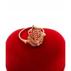 Złoty pierścionek ażurowy Lotos Pr.583 W:3,12gr R.17