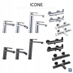 Bateria wannowa termostatyczna Icone czarna 21.3 l/min Sensea InterSKLEP