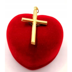 Złota zawieszka Krzyż z Chrystusem PR.585 W:1,18gr InterSKLEP