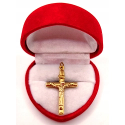 Złota zawieszka Krzyż z Chrystusem PR.585 W:1,18gr InterSKLEP