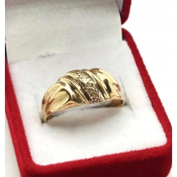 Złoty pierścionek zdobiony PR.585 W:3,70gr R.16 InterSKLEP
