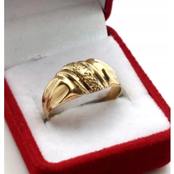 Złoty pierścionek zdobiony PR.585 W:3,70gr R.16 InterSKLEP
