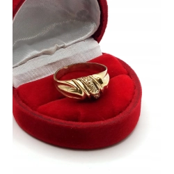 Złoty pierścionek zdobiony PR.585 W:3,70gr R.16 InterSKLEP