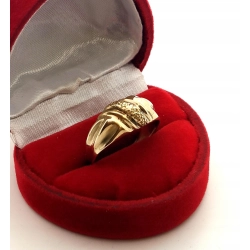 Złoty pierścionek zdobiony PR.585 W:3,70gr R.16 InterSKLEP