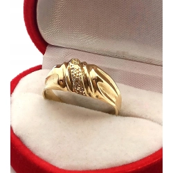 Złoty pierścionek zdobiony PR.585 W:3,70gr R.16 InterSKLEP