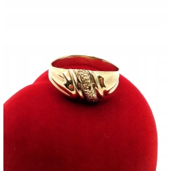 Złoty pierścionek zdobiony PR.585 W:3,70gr R.16 InterSKLEP