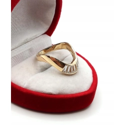 Złoty pierścionek z Cyrkoniami PR.585 W:3,07gr R.13 InterSKLEP