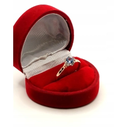 Złoty pierścionek błękitny kamień NOWY PR.585 W:1,79gr R.17 InterSKLEP