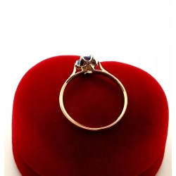 Złoty pierścionek błękitny kamień NOWY PR.585 W:1,79gr R.17 InterSKLEP