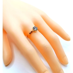 Złoty pierścionek błękitny kamień NOWY PR.585 W:1,79gr R.17 InterSKLEP