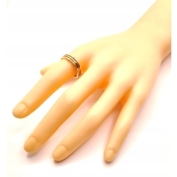 Złoty pierścionek z Cyrkoniami PR.585 W:2,10gr R.15 InterSKLEP