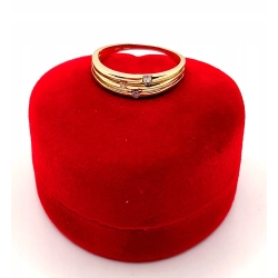 Złoty pierścionek z Cyrkoniami PR.585 W:2,10gr R.15 InterSKLEP