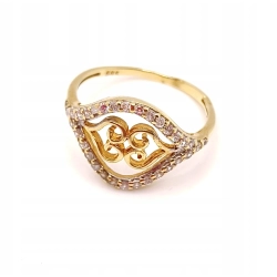 Złoty pierścionek z Cyrkoniami PR.585 W:2,53gr R.20 InterSKLEP