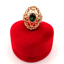 Złoty pierścionek z Turmalinem PR.585 W:6,19gr R.10 InterSKLEP