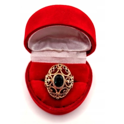 Złoty pierścionek z Turmalinem PR.585 W:6,19gr R.10 InterSKLEP