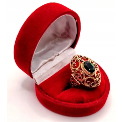 Złoty pierścionek z Turmalinem PR.585 W:6,19gr R.10 InterSKLEP