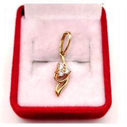 Złota zawieszka z Cyrkoniami PR.585 W:0,91gr InterSKLEP