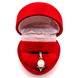 Złota zawieszka z Perłą i cyrkoniami PR.585 W:1,68gr InterSKLEP