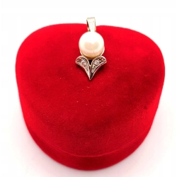 Złota zawieszka z Perłą i cyrkoniami PR.585 W:1,68gr InterSKLEP