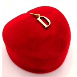 Złota zawieszka Litera D PR.585 W:0,80gr InterSKLEP