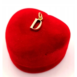 Złota zawieszka Litera D PR.585 W:0,80gr InterSKLEP