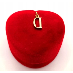 Złota zawieszka Litera D PR.585 W:0,80gr InterSKLEP
