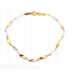 Złota bransoletka Blaszki PR.585 W:1,05gr Dł.20,5cm InterSKLEP