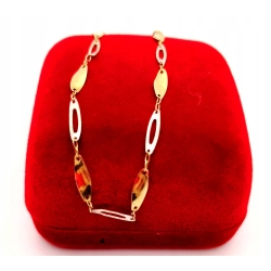 Złota bransoletka Blaszki PR.585 W:1,05gr Dł.20,5cm InterSKLEP