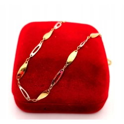 Złota bransoletka Blaszki PR.585 W:1,05gr Dł.20,5cm InterSKLEP