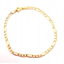 Złota bransoletka Figaro PR.585 W:1,19gr Dł.17,5cm InterSKLEP