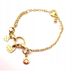 Złota bransoletka z Zawieszkami PR.585 W:8,01gr Dł.18-20cm InterSKLEP