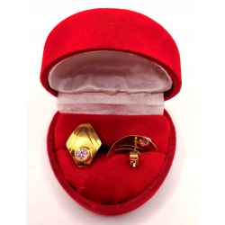 Złote kolczyki z Cyrkoniami sztyft PR.750 W:2,45gr InterSKLEP