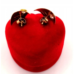 Złote kolczyki z Cyrkoniami sztyft PR.750 W:2,45gr InterSKLEP