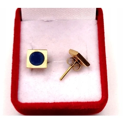 Złote kolczyki z Onyksem sztyft PR.585 W:3,11gr InterSKLEP
