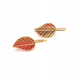 Złote kolczyki Liście PR.583 W:4,82gr InterSKLEP