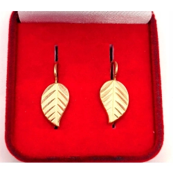 Złote kolczyki Liście PR.583 W:4,82gr InterSKLEP