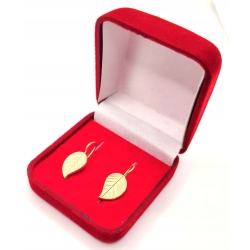 Złote kolczyki Liście PR.583 W:4,82gr InterSKLEP