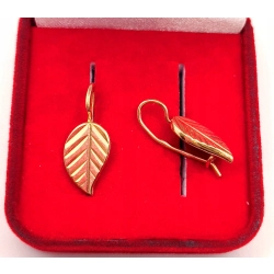 Złote kolczyki Liście PR.583 W:4,82gr InterSKLEP