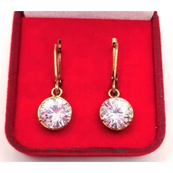 Złote kolczyki z Cyrkonią wiszące PR.585 W:6,21gr InterSKLEP