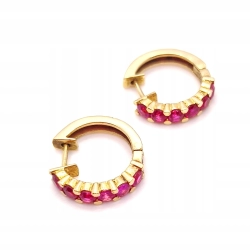 Złote kolczyki z cyrkoniami Koła PR.585 W:3,78gr InterSKLEP