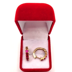 Złote kolczyki z cyrkoniami Koła PR.585 W:3,78gr InterSKLEP