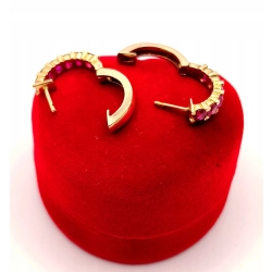 Złote kolczyki z cyrkoniami Koła PR.585 W:3,78gr InterSKLEP