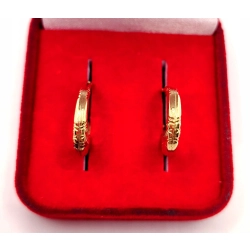 Złote kolczyki zdobione wiszące PR.375 W:1,12gr InterSKLEP