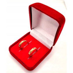 Złote kolczyki zdobione wiszące PR.375 W:1,12gr InterSKLEP