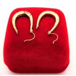Złote kolczyki zdobione wiszące PR.375 W:1,12gr InterSKLEP