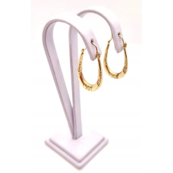 Złote kolczyki zdobione wiszące PR.375 W:1,12gr InterSKLEP