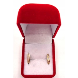 Złote kolczyki z Cyrkoniami PR.585 W:0,95gr InterSKLEP