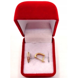 Złote kolczyki z Cyrkoniami PR.585 W:0,95gr InterSKLEP